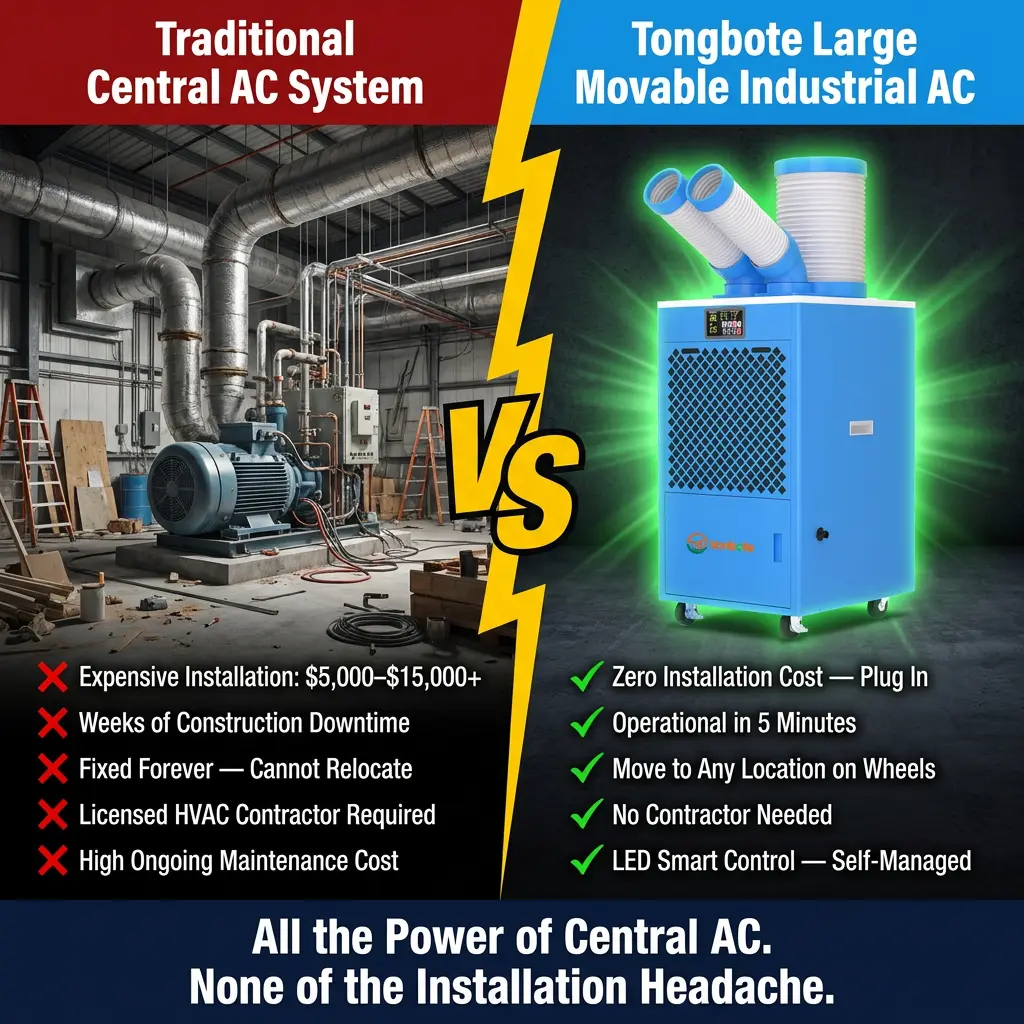 OEM/ODM Bộ phận AC công nghiệp di động Bánh xe kho Máy chủ Phòng khẩn cấp Máy làm mát tạm thời