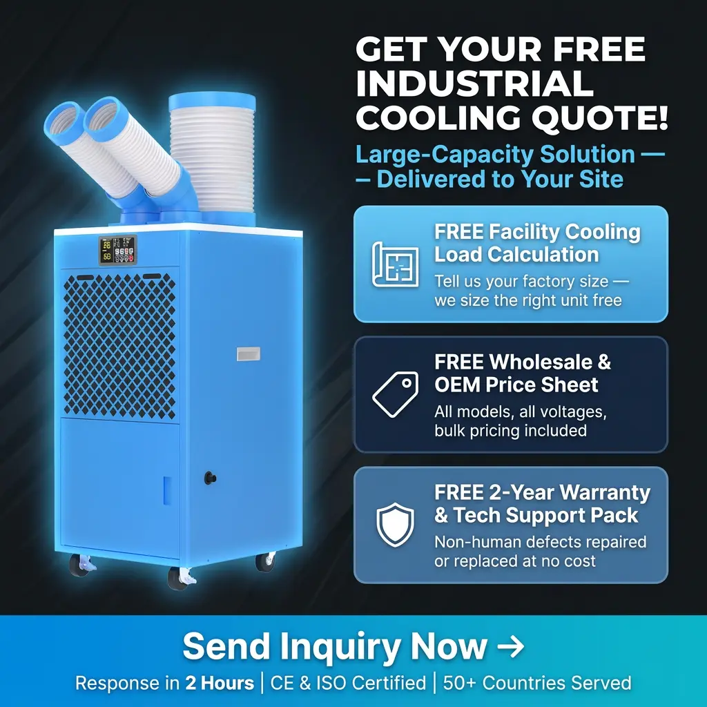 OEM/ODM Bộ phận AC công nghiệp di động Bánh xe kho Máy chủ Phòng khẩn cấp Máy làm mát tạm thời