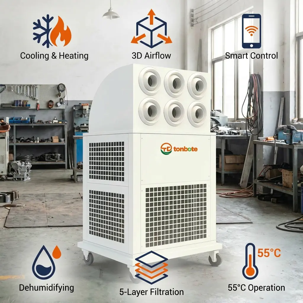 Bán buôn Máy điều hòa không khí công nghiệp di động 380V tùy chỉnh cho công trường xây dựng Xưởng kho