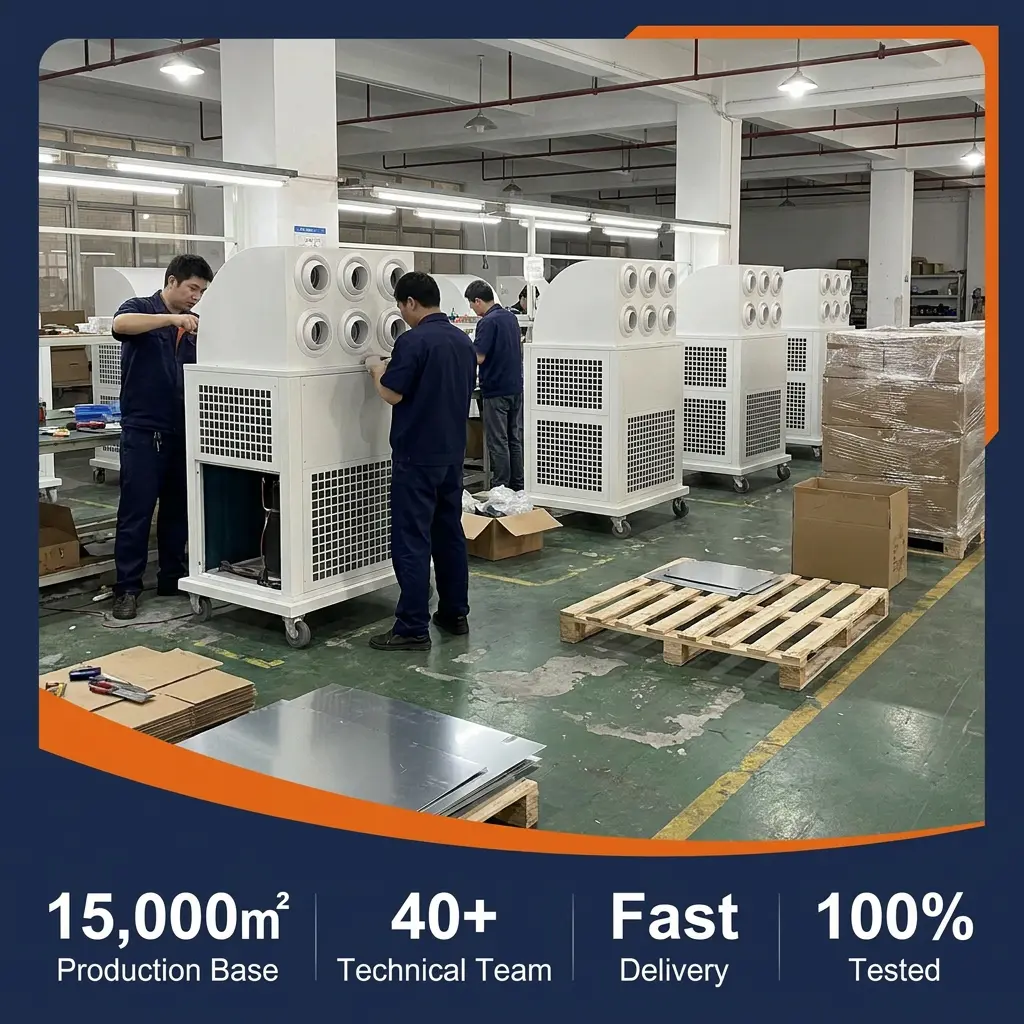 Bán buôn Máy điều hòa không khí công nghiệp di động 380V tùy chỉnh cho công trường xây dựng Xưởng kho