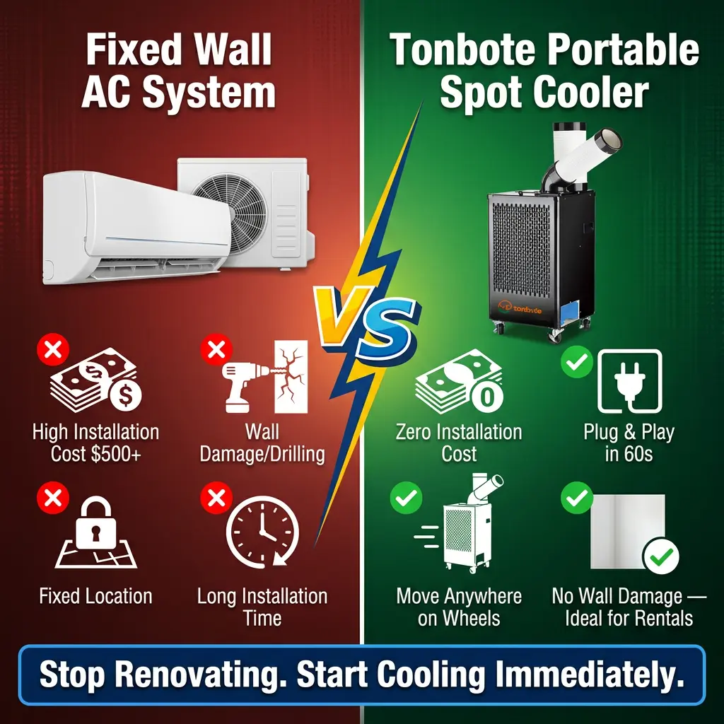 ODM 460m3h Vỏ thép luồng không khí có thể điều chỉnh lỗ thông hơi Điều hòa không khí đặt sàn AC trong kho lưu trữ hậu cần