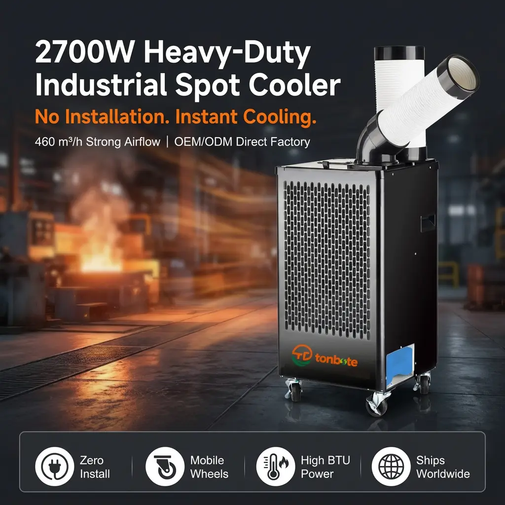ODM 460m3h Vỏ thép luồng không khí có thể điều chỉnh lỗ thông hơi Điều hòa không khí đặt sàn AC trong kho lưu trữ hậu cần